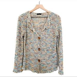 BCBG Multicolored heather cardigan sweater